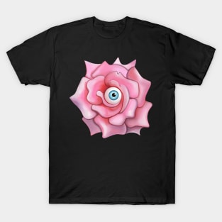 Spooky Halloween  rose with eyeball T-Shirt